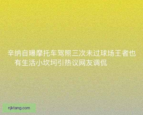 辛纳自曝摩托车驾照三次未过球场王者也有生活小坎坷引热议网友调侃😅🏍️